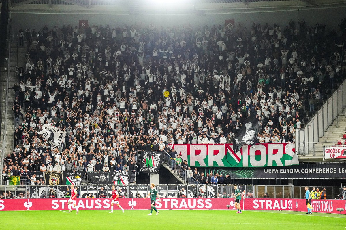 Kibice Legii Warszawa w Alkmaar