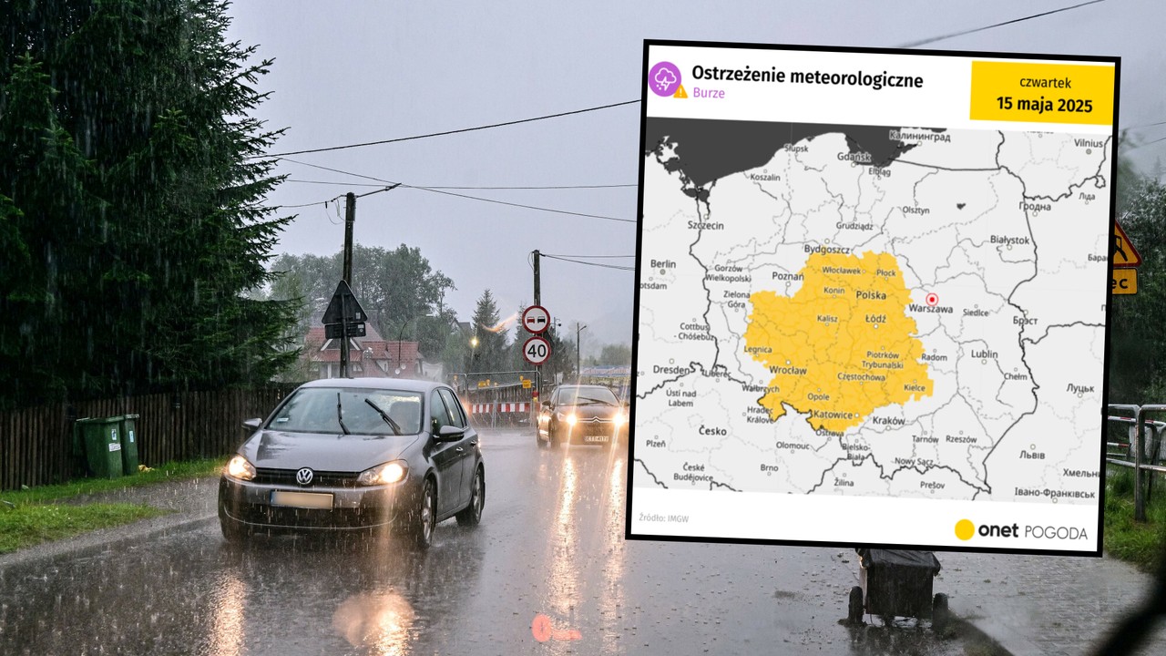 Żółty alert IMGW przed groźną pogodą. Do Polski suną burze z gradem i krupą śnieżną