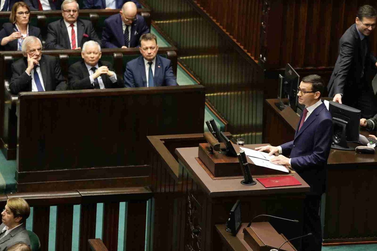 Premier Mateusz Morawiecki wygłasza expose w Sejmie
