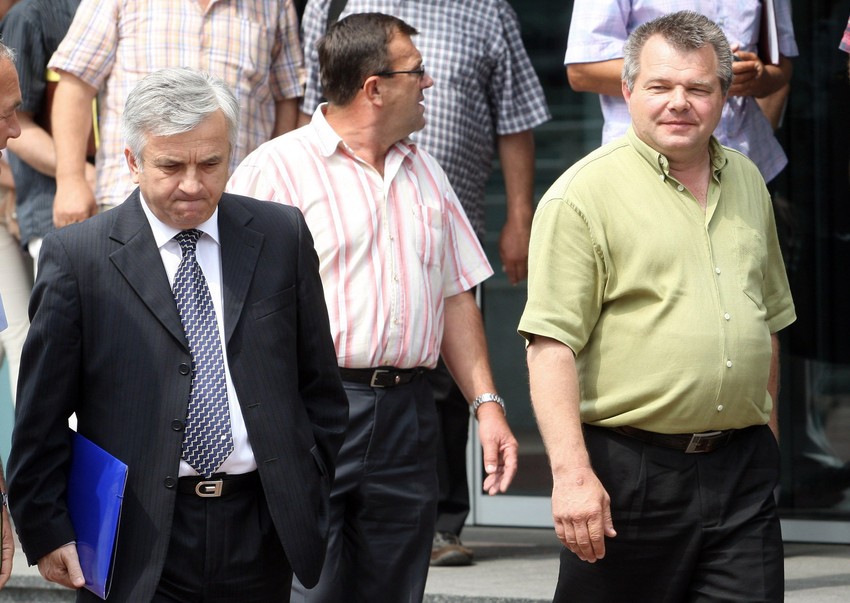 Ministar Čubrilović sa predsednikom Štrajkačkog odbora Zlatkom Marinom