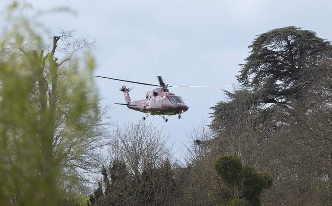 Helikopter iznad dvorca u Vindzoru