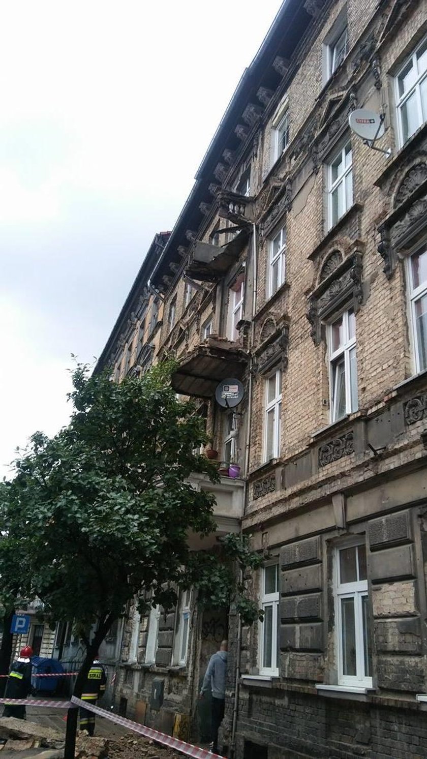 Zerwał się balkon