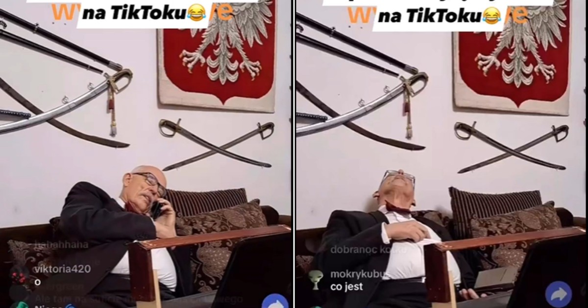 Janusz Korwin-Mikke zasnął podczas live'a na TikToku. "O co tu chodzi ...