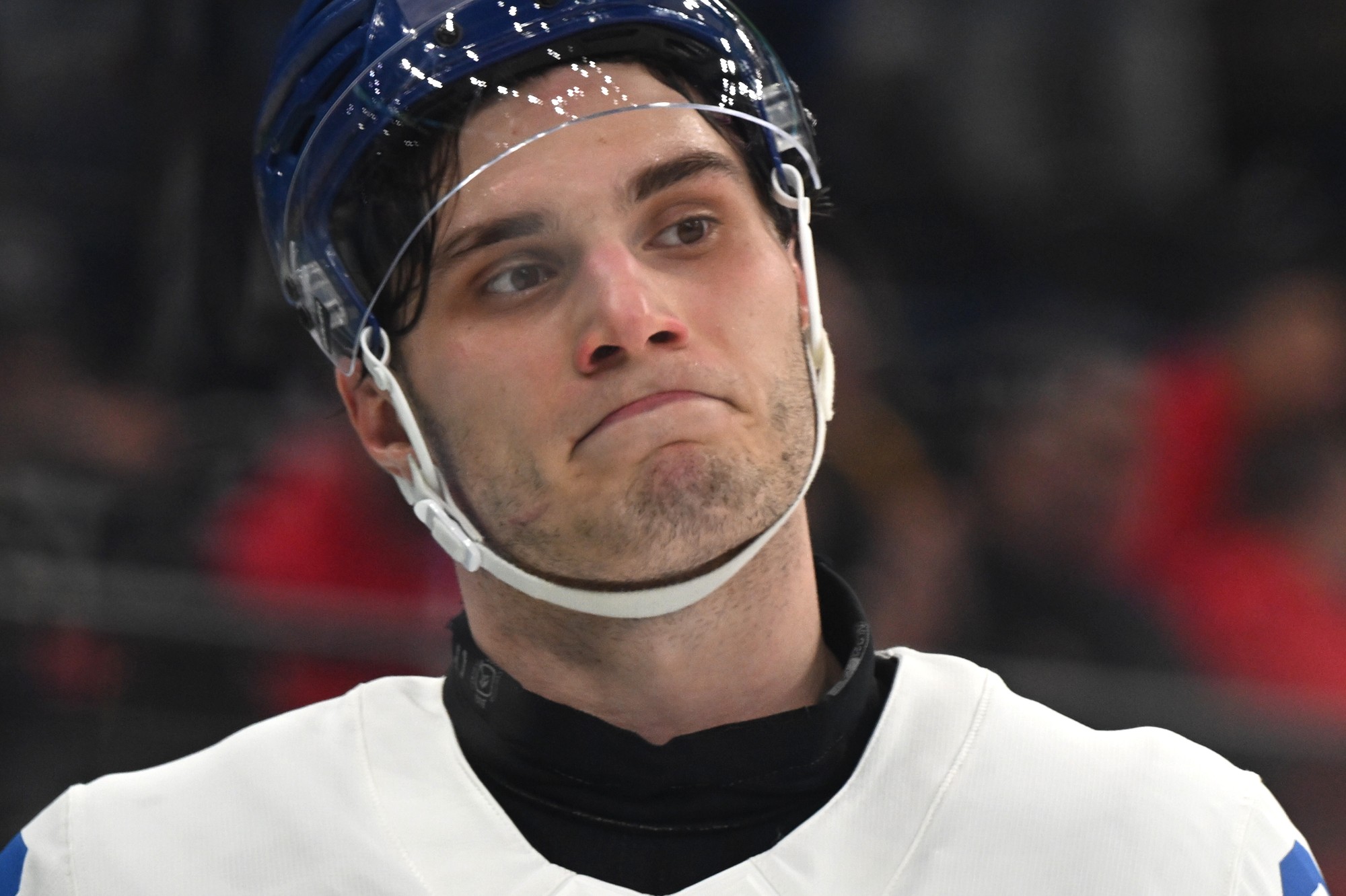 Slovenský hokejista Juraj Slafkovský (20). 