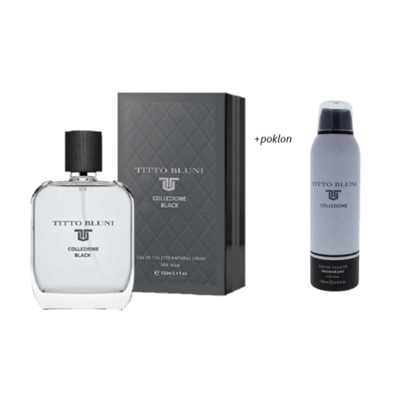 Muški parfem Titto Bluni Collezione Black Edt 100ml+poklon Dezodorans Titto Bluni 200ml 