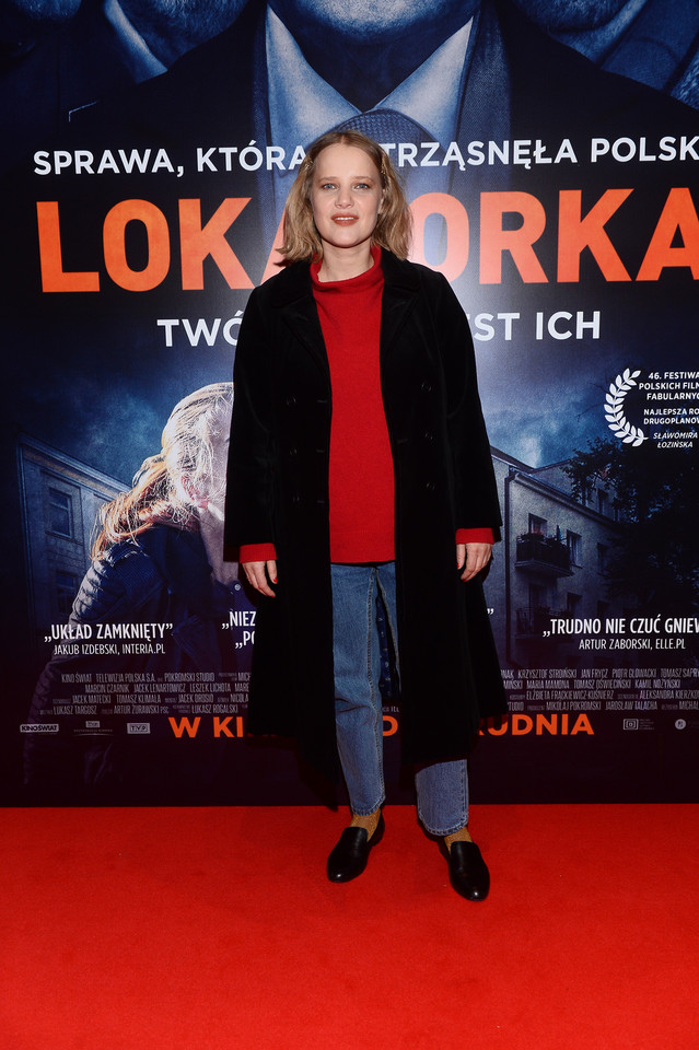 Joanna Kulig na premierze filmu "Lokatorka"