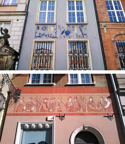 Fragmenty dekoracji fasad kamienic gdańśkiej starówki / fot. Tomasz Zucha/ Wydawnictwo BOSZ