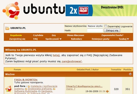 Fot. 4 Polskie forum systemu Ubuntu