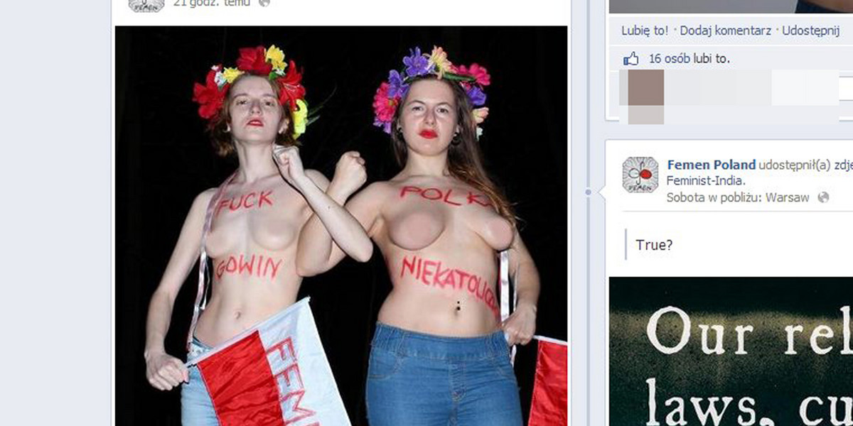 femen polska przeciwko Gowinowi