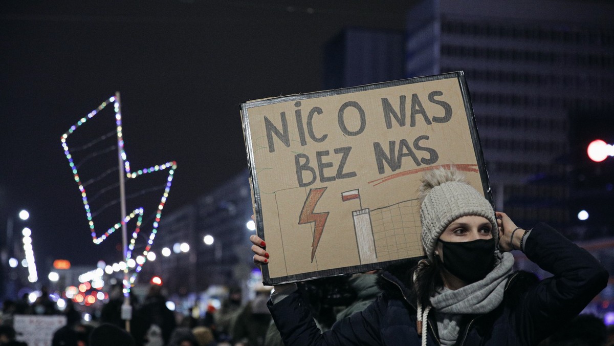 Protest przeciwko zaostrzaniu prawa aborcyjnego