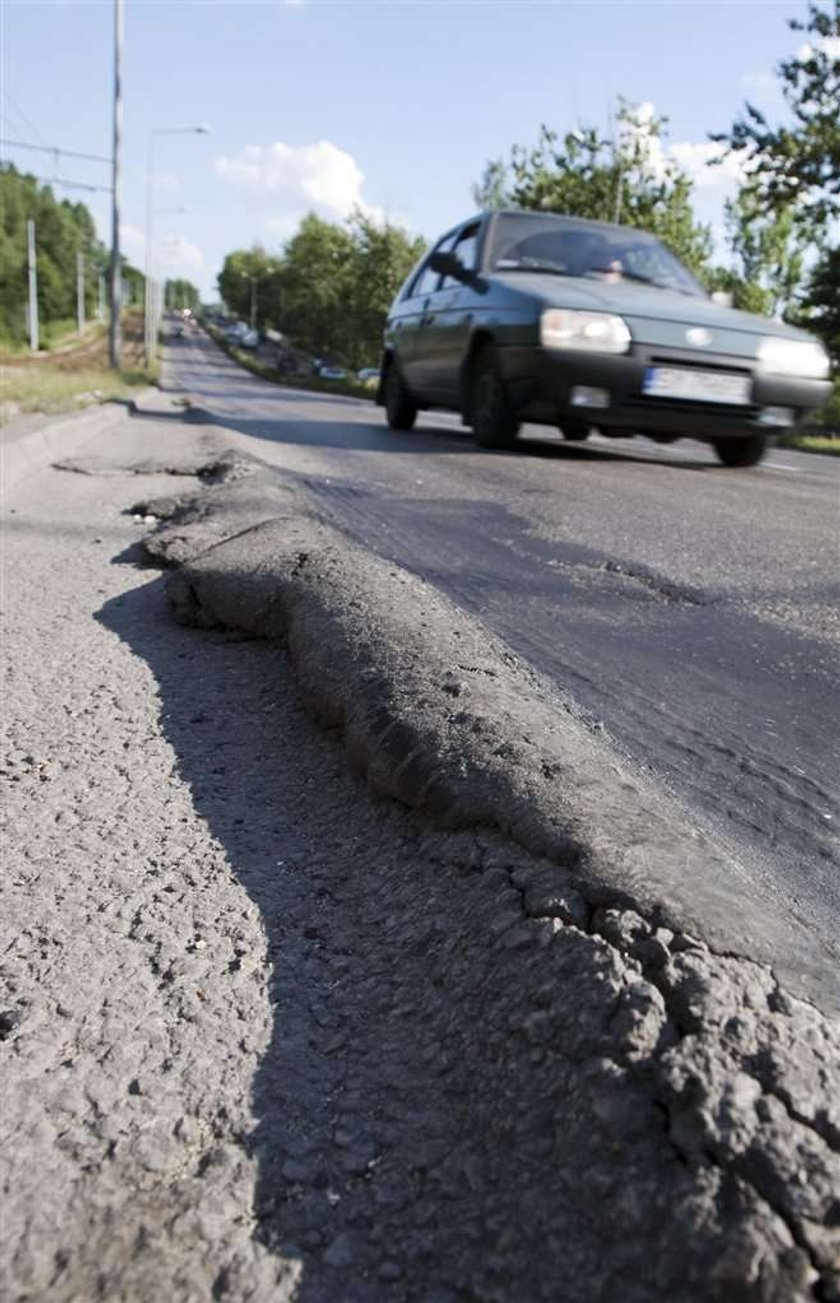 polewaczki, asfalt, upał