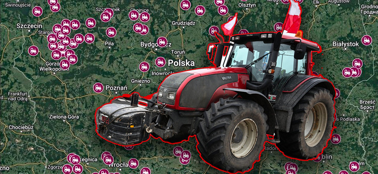 Dziś protest 200 000 rolników w Warszawie. Ta MAPA nie kłamie, to będzie paraliż