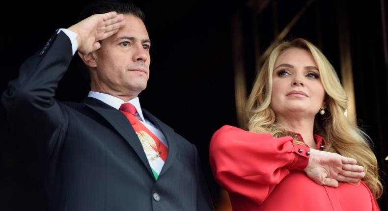 Enrique Pena Nieto and his wife, soap opera star Angelica Rivera married in 2010