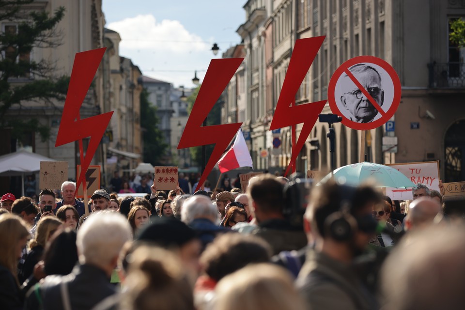 Protest Strajku Kobiet w Krakowie