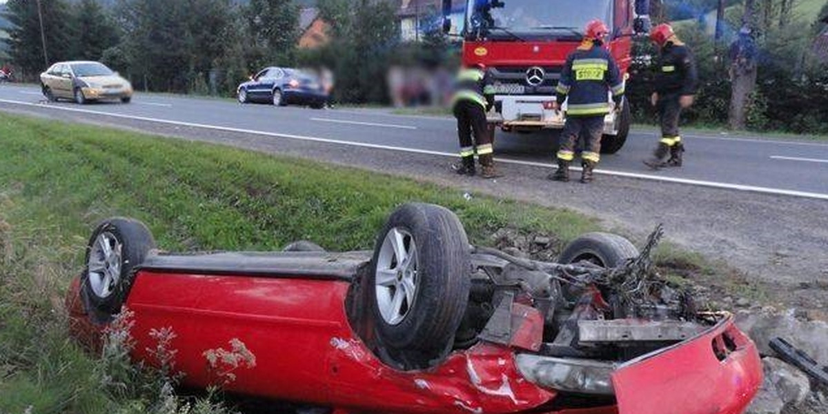 Groźny wypadek pod Krynicą-Zdrój