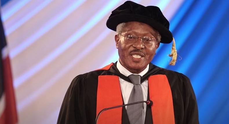 Prof Kiamba during the Installation of the current VC Prof Stephen Kiama