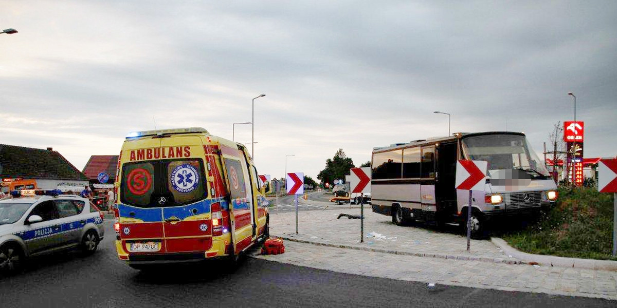 Wypadek autobusu na Opolszczyźnie