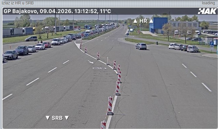 Izlaz iz Hrvatske: Gužve na graničnom prelazu sa Hrvatskom (Batrovci-Bajakovo)