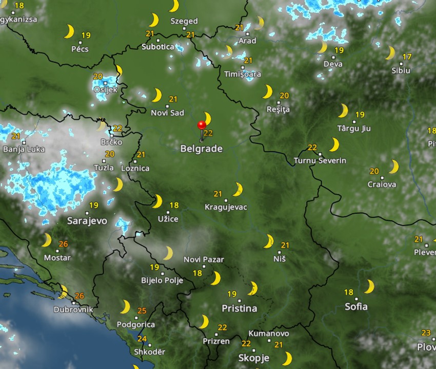 Kišni oblak napušta Srbiju od 21h