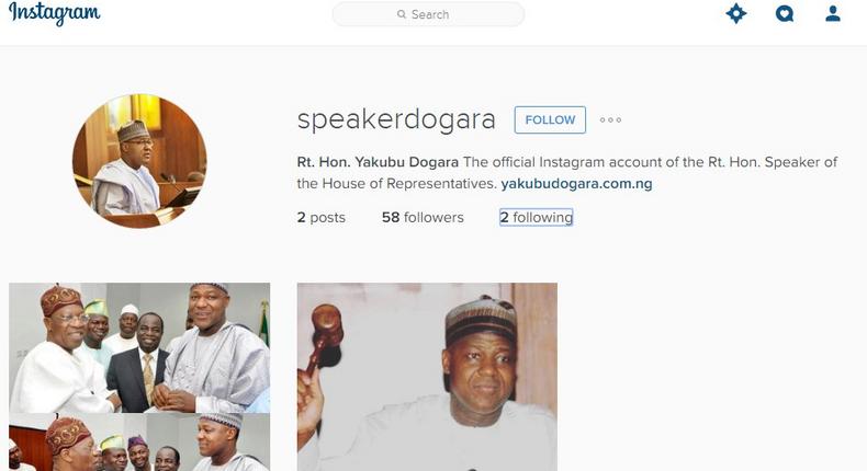 Dogara's Instagram page