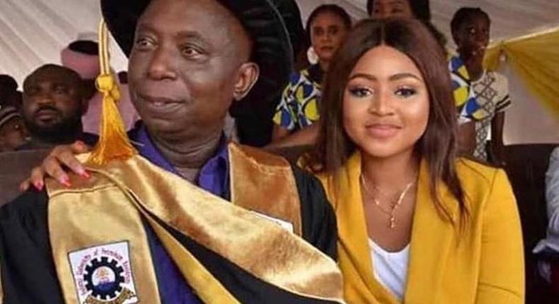 We can officially tell you guys that Regina Daniels has joined the list of celebrities who have a thing for showing off their spouses with the recently shared video of the couple displacing some Public Display of Affection[Instagram/GeorginaOnuoha]