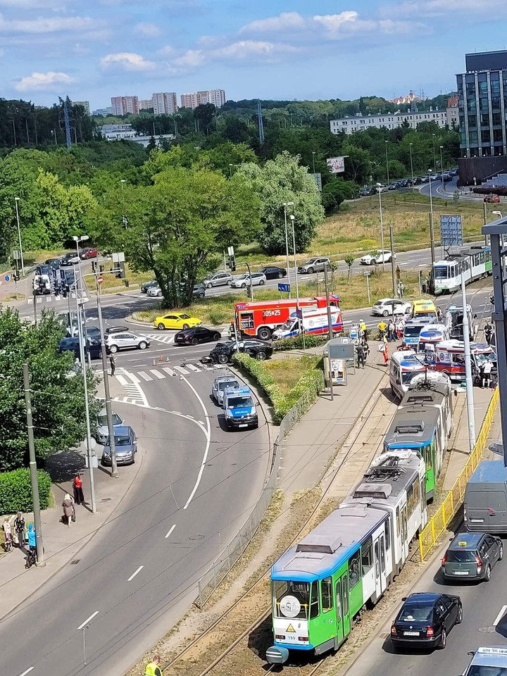 Miejsce wypadku w Szczecinie