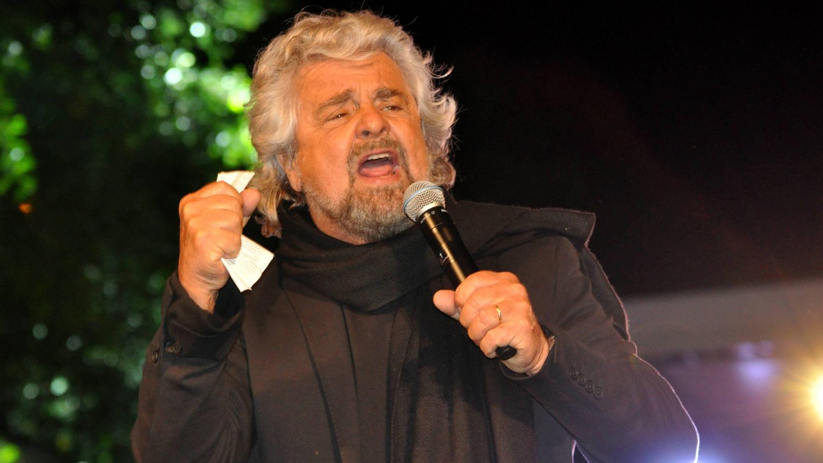 Italy, Palermo (Sicily): Campaigning for regional elections. Beppe Grillo, leader of 5-Star Movement