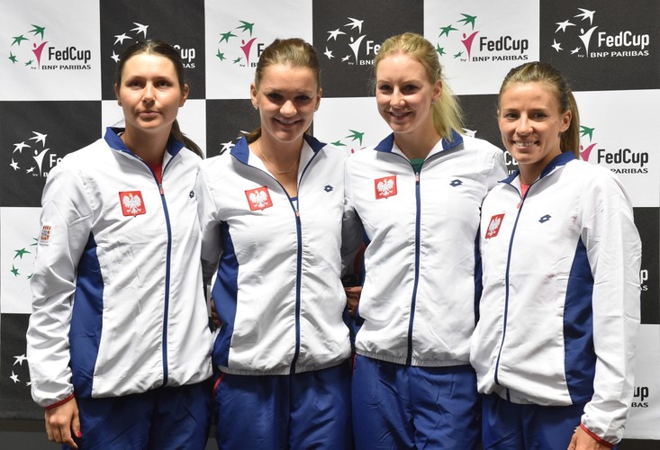 Polskie tenisistki - od lewej: Klaudia Janas-Inacik, Agnieszka Radwańska, Urszula Radwańska i Alicja Rosolska