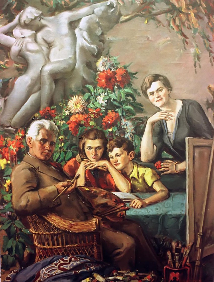 Mahilo Milovanović sa porodicom