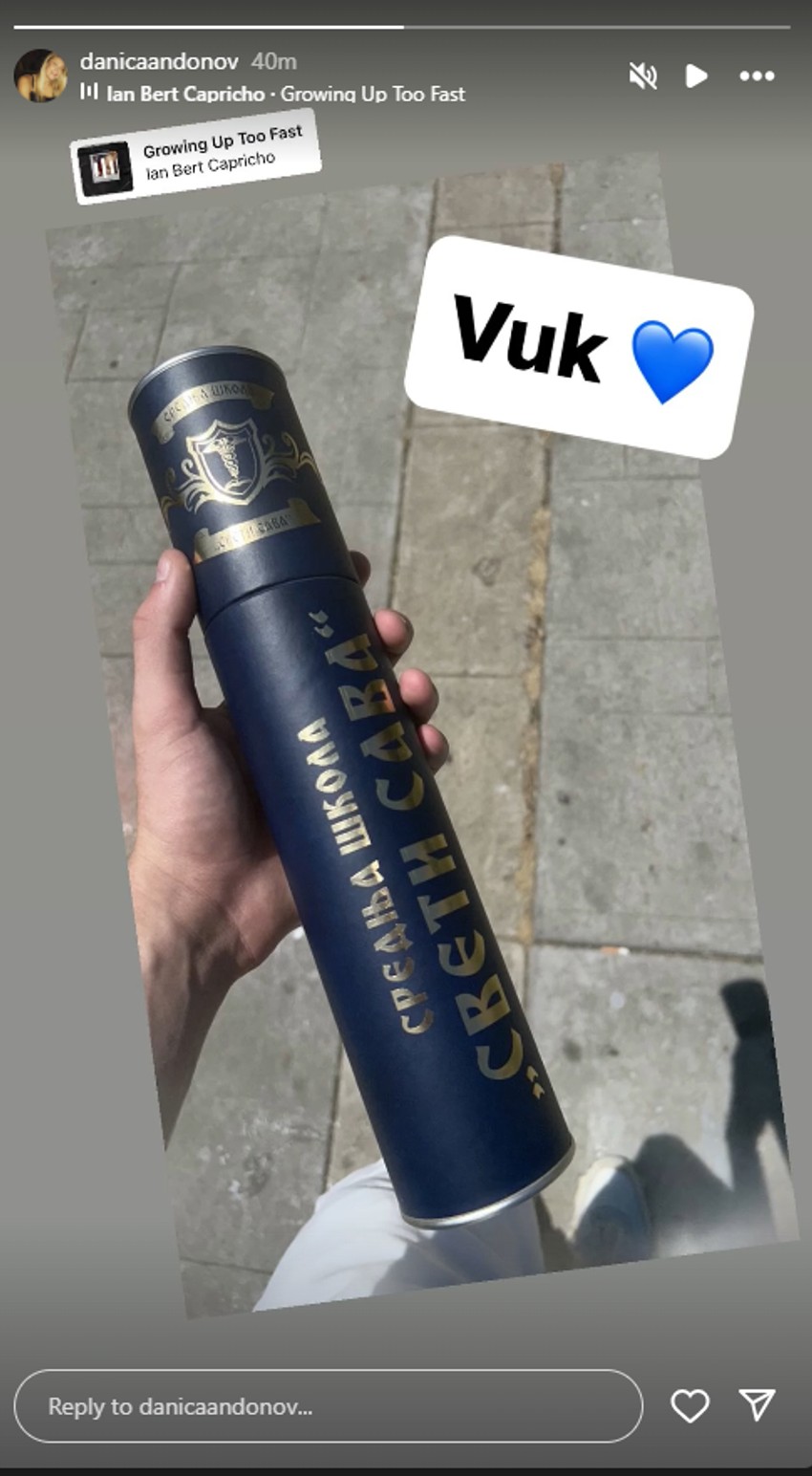 Danica Andonov ponosna zbog sina Vuka