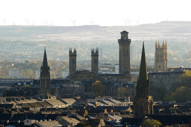 Panorama Glasgow, Szkocja.