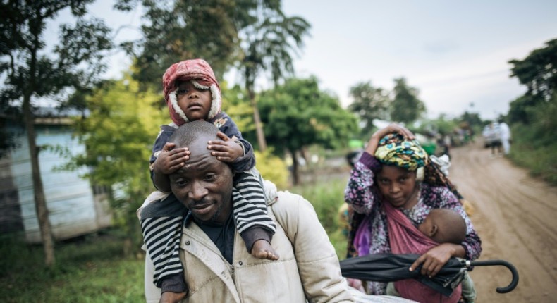 Just a few of the 482,000 people forced to flee clashes between armed groups and the military in DR Congo