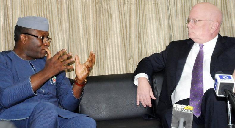 Fayemi discusses with US Ambassador