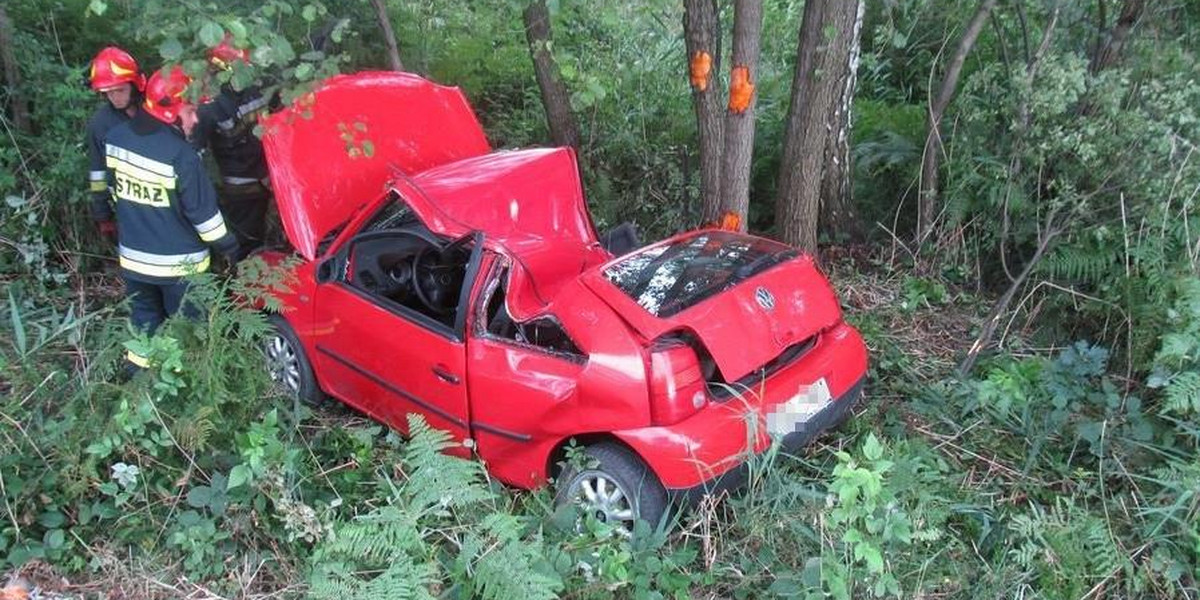 Auto zostało poważnie uszkodzone