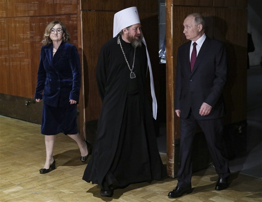 Mitropolit Tihon i Vladimir Putin u Moskvi u junu 2021.