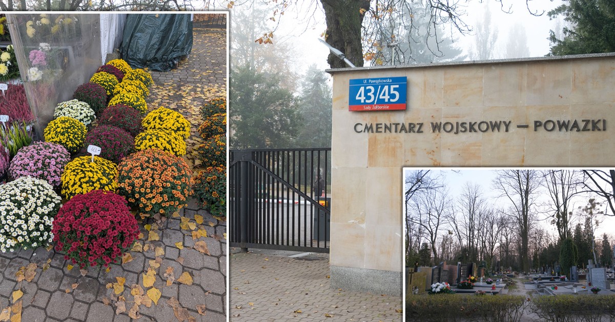 Odwiedził Powązki Wojskowe. Nowa moda na stoiskach pod cmentarzem