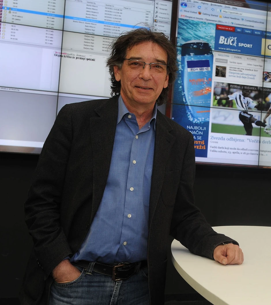 Darko Bajić u redakciji "Blica"