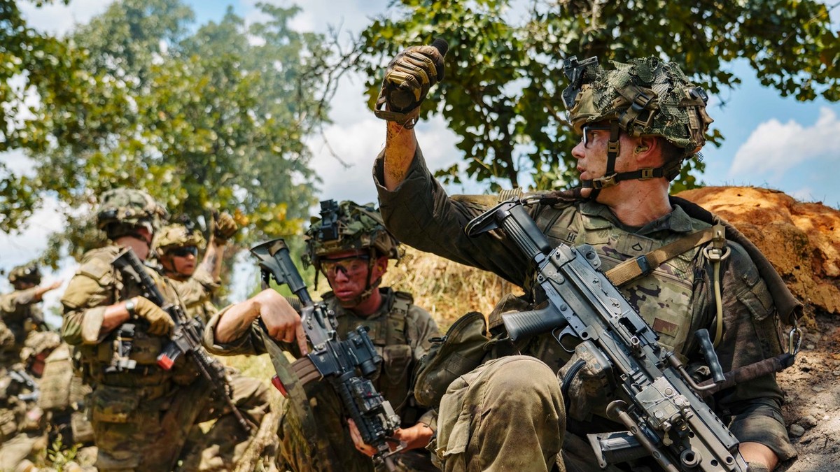 Vežba 82. vazdušno-desantne divizije i drugih jedinica američke vojske u Fort Bregu u Severnoj Karolini 26. jula 2025.