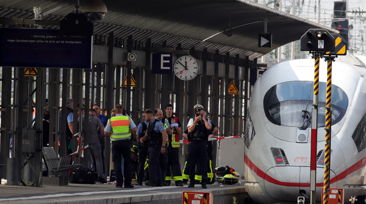 A gyilkosság helyszíne a frankfurti főpályaudvaron / Fotó: MTI/EPA/Armando Babani