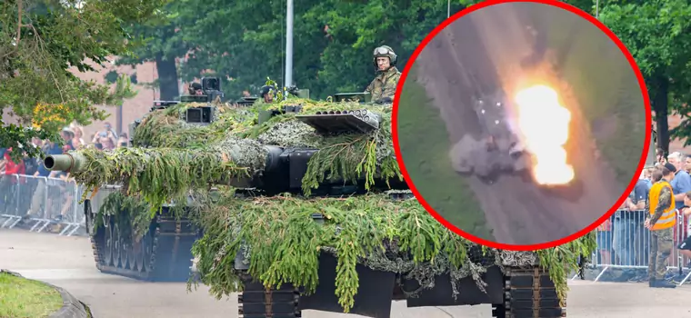 Leopard 2 kontra rosyjski dron kamikadze. Zobaczcie efekt tego starcia [WIDEO]