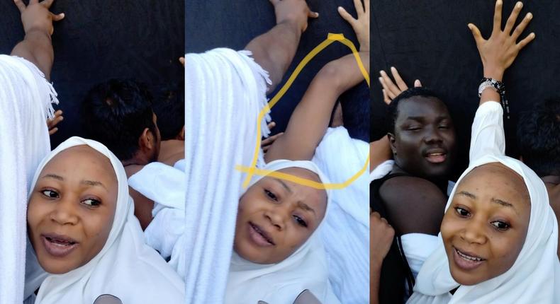 Akuapem Poloo nearly breaks arm in Mecca over struggle to touch Kaaba