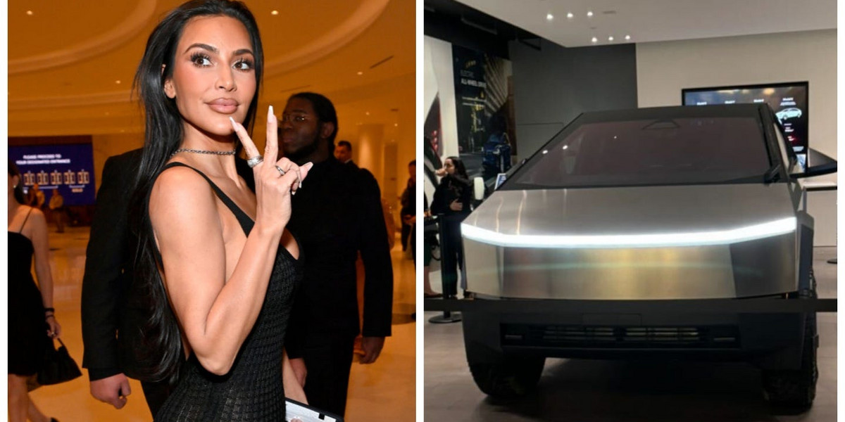 Kim Kardashian pochwaliła się w mediach społecznościowych Teslą Cybertruck.