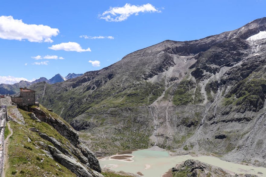 Großglockner Hochalpenstraße - widok z tarasu Kaiser-Franz-Josefs-Höhe