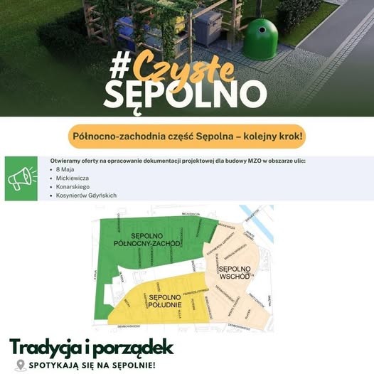 Osiedle podzielono na trzy obszaru, w których realizowana jest inwestycja dotycząca nowych miejsc zbiórki odpadów