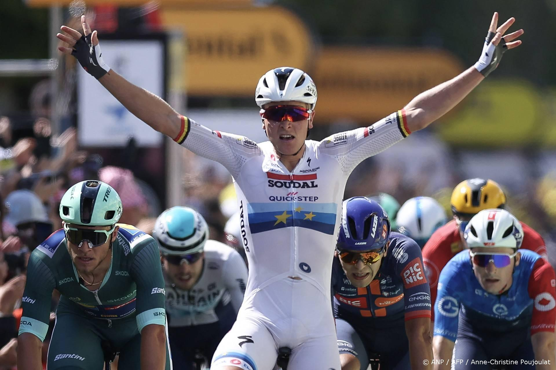 Tim Merlier wint etappe 9 Tour de France na sprint