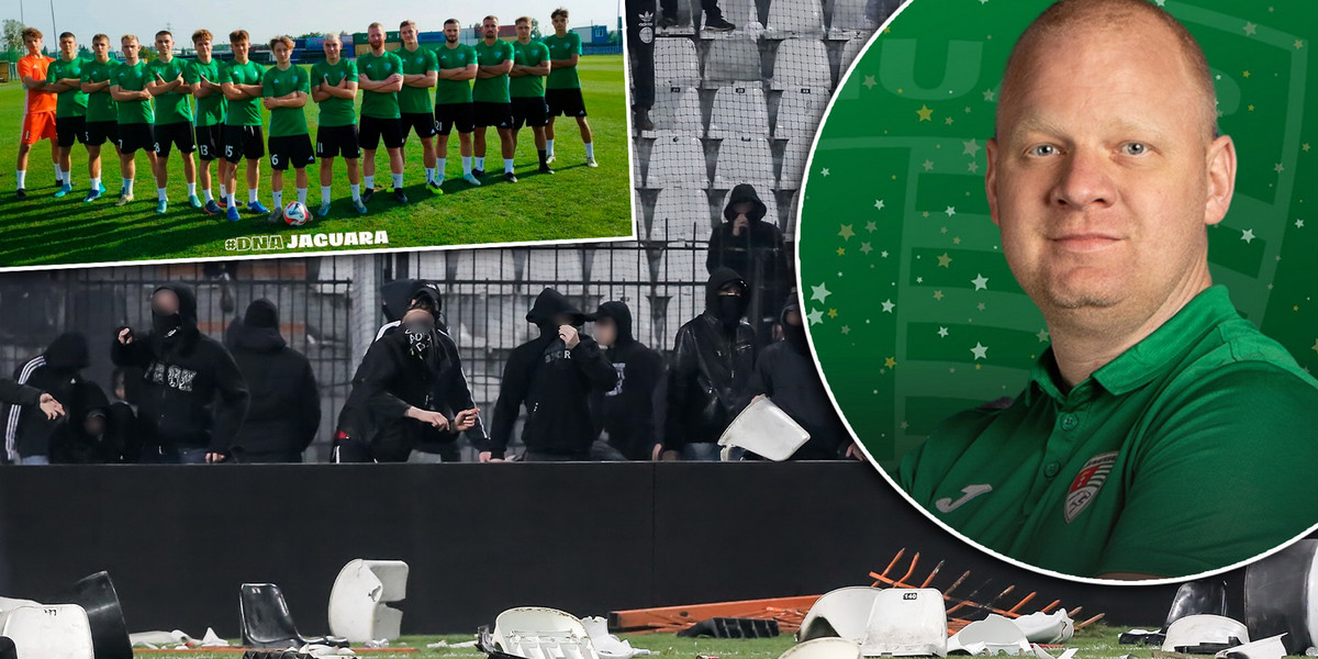 Michał Jadanowski, właściciel Jaguara Gdańsk, opowiada o dramatycznych wydarzeniach na stadionie w Lęborku (dolne foto ilustracyjne). 