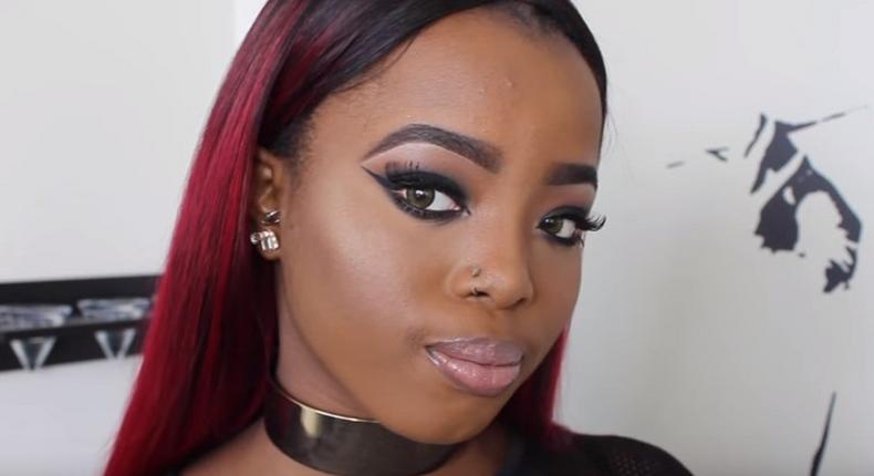 Toni Olaoye shows off smokey eye makeup look for beginners