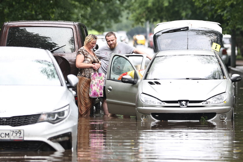 Ulewne deszcze w Moskwie. Nawałnica przeszła nad stolicą Rosji