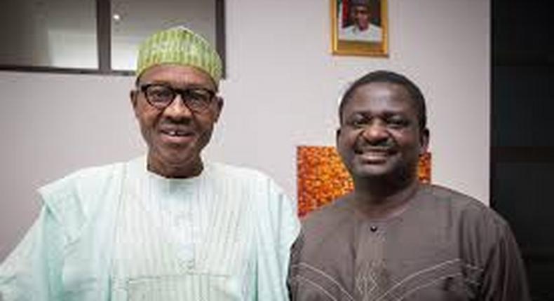 President Muhammadu Buhari and Femi Adesina