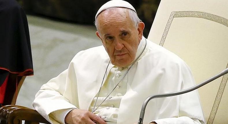 Pope Francis attends a special audience with members of the Parish Evangelisation Cell System in Paul VI hall at the Vatican September 5, 2015. REUTERS/Tony Gentile